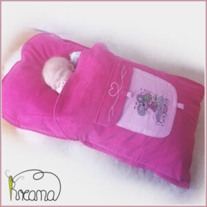 Steckkissen-Wintersteckkissen-Babyschlafsack-Cord-pink-Maus