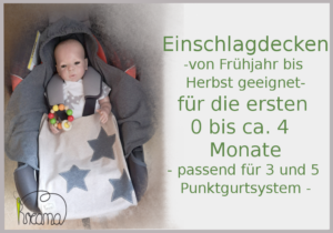 Einschlagdecke, Maxicosidecke, Fußsack, Babydecke, Sommer
